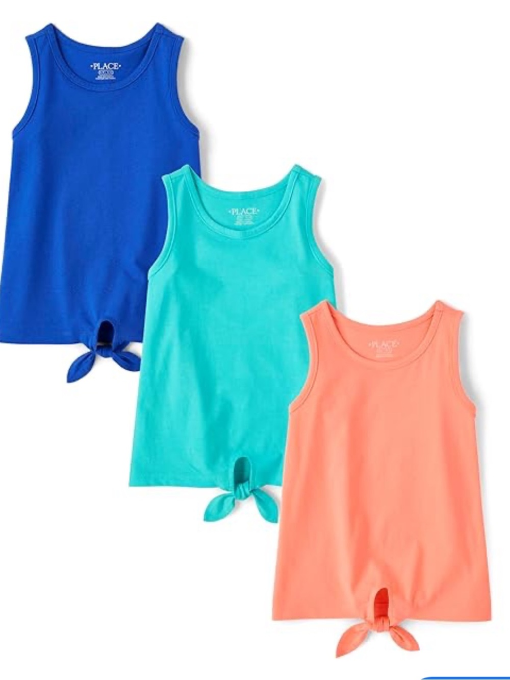 NWT The Children's Place Tie-Hem 3 Pack 10-12 Large Tank Tops